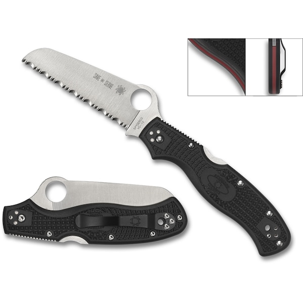 Spyderco Spyderco Reveal 8 Rescue 3 Wildland Firefighter Foundation, Lightweight Blk, 93Mm/Flat Ground S SPY-C14FSBKRD3 - main